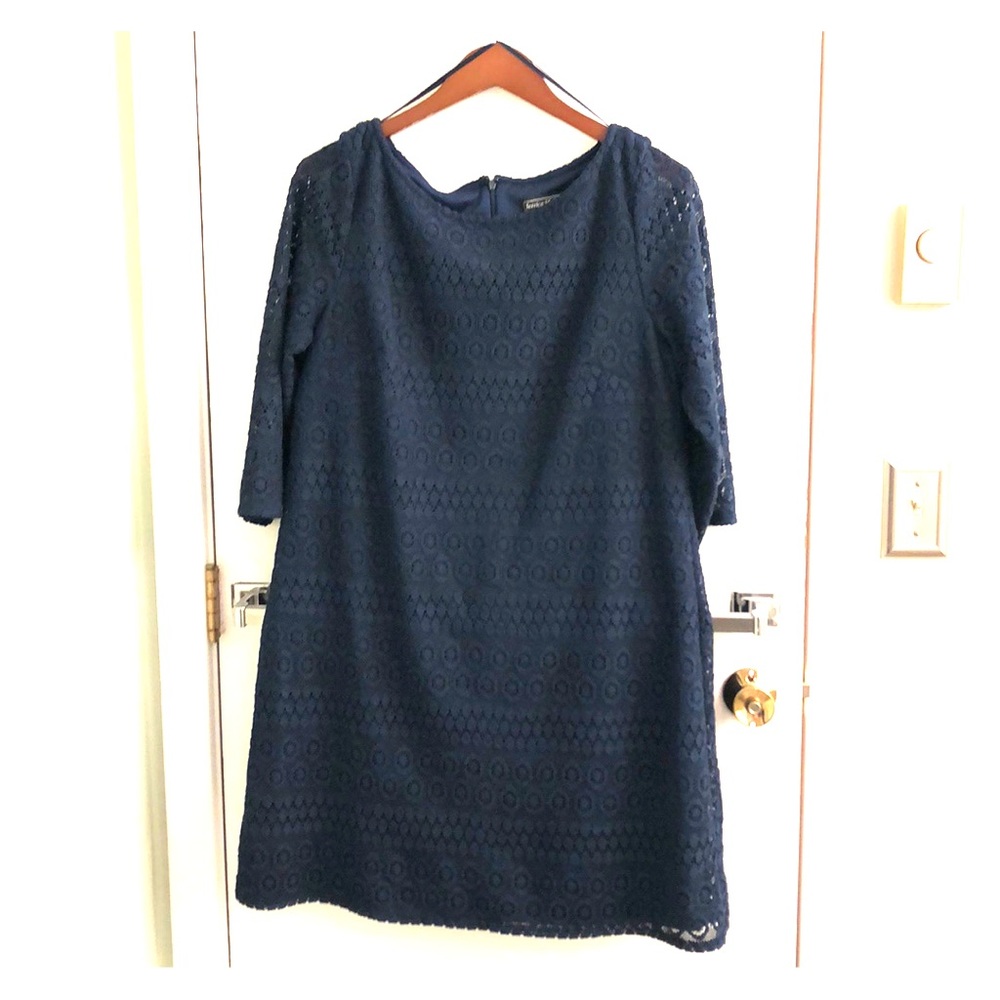 Navy Macrame Dress